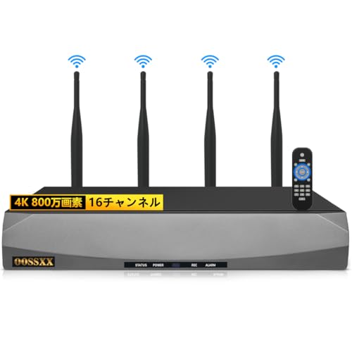 Amazon | OOSSXX NVRレコーダー 録画機 4K 800万画素録画機 16台まで